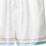 Shorts con vita elasticizzata in bianco Casablanca - uomo 