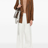 Blazer con righe in marrone Feng Chen Wang - uomo 