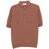 Polo con bottoni in marrone Lardini - uomo 