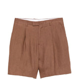 Shorts con pieghe in marrone Lardini - uomo 