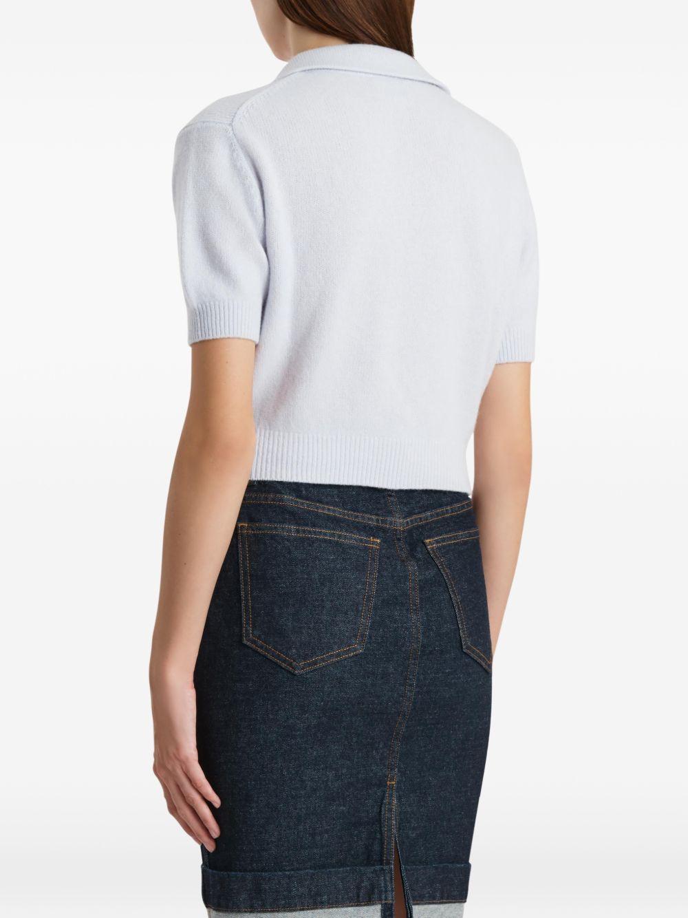 Top in maglia leni in celeste Khaite - donna 