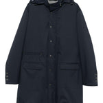 Cappotto con bottoni e cappuccio in blu Kiton - uomo 