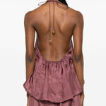 Top con arricciatura e decorazioni di perline aster in viola Zimmermann - donna 