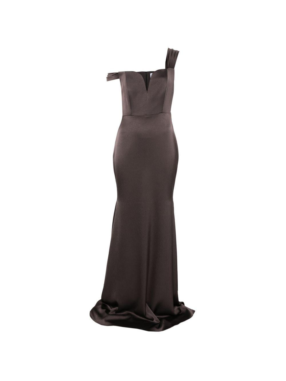 Abito con scollo a cuore in  marrone Alex Perry - donna 