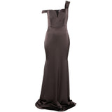 Abito con scollo a cuore in  marrone Alex Perry - donna 