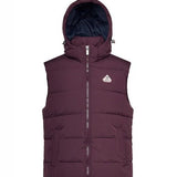 Gilet imbottito con cappuccio spoutnic in viola Pyrenex - unisex 