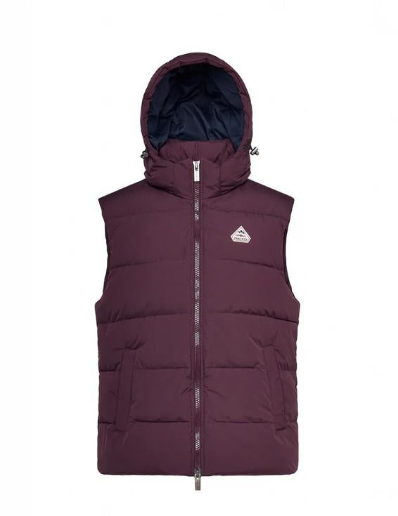 Gilet imbottito con cappuccio spoutnic in viola Pyrenex - unisex 