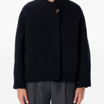 Giacca Windsor  in lana blu navy 