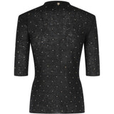 Top girocollo in nero Rabanne - donna 