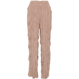 Pantaloni plissettati in marrone gongdid design - donna 