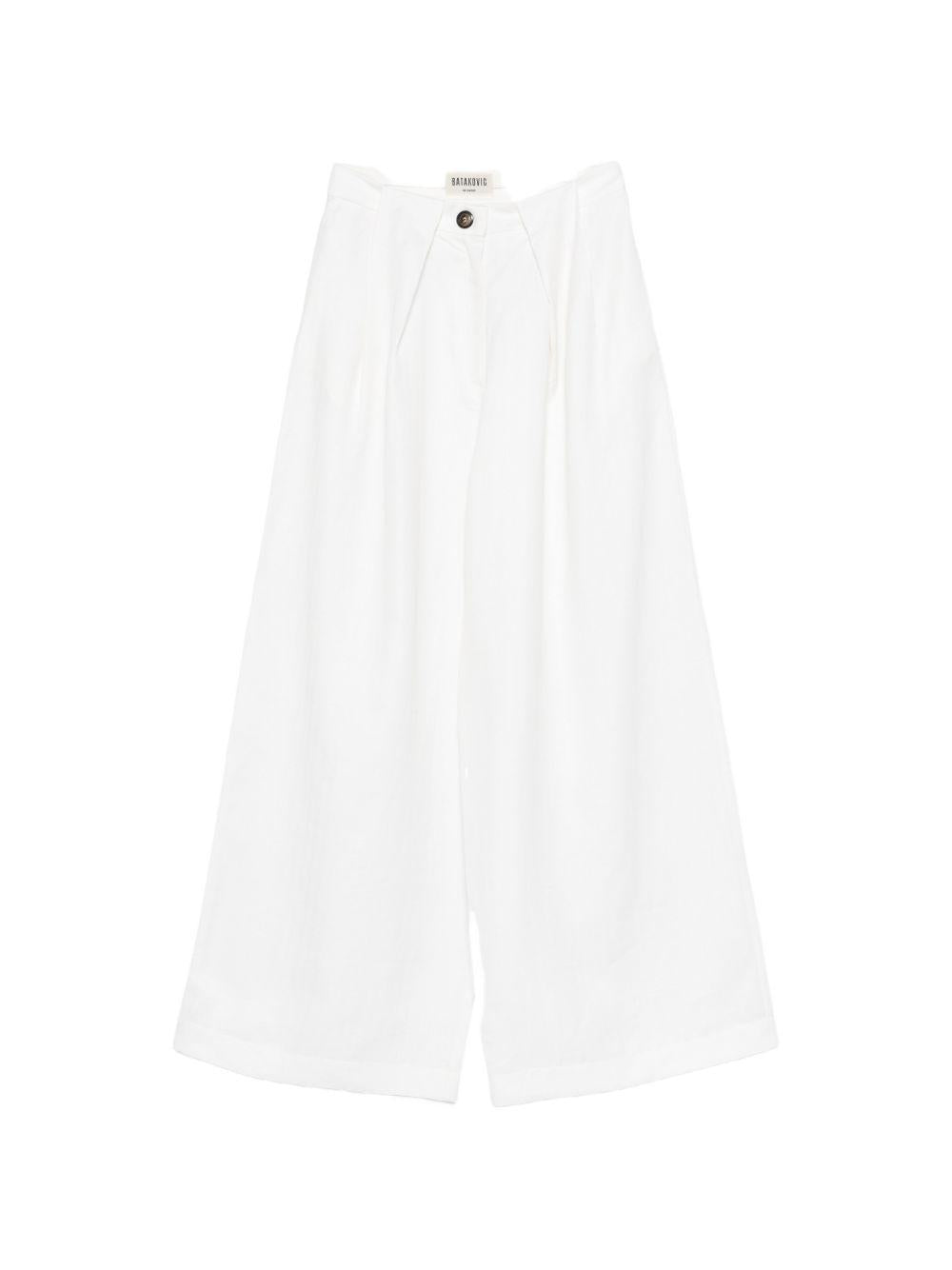 Pantaloni a gamba ampia in bianco Batakovic - donna 