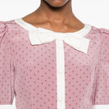 Abito corto con pois in rosa Alessandra Rich - donna 