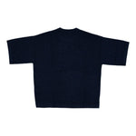 T-shirt in maglia in blu Gotha - uomo<BR/><BR/> 
