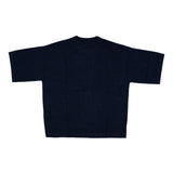 T-shirt in maglia in blu Gotha - uomo<BR/><BR/> 