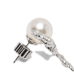 Orecchini con fiocco in corda intrecciata in argento Yvmin - donna 