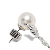 Orecchini con fiocco in corda intrecciata in argento Yvmin - donna 