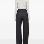 Pantaloni palazzo gessati in grigio scuro MM6 Maison Margiela - uomo 