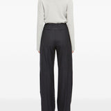 Pantaloni palazzo gessati in grigio scuro MM6 Maison Margiela - uomo 