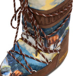 Stivali da neve con lacci e stampa graficamulticolore Moon boot x guest in residence - donna 