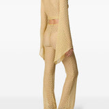 Pantaloni Raschel a gamba ampia in dorato Missoni - donna 