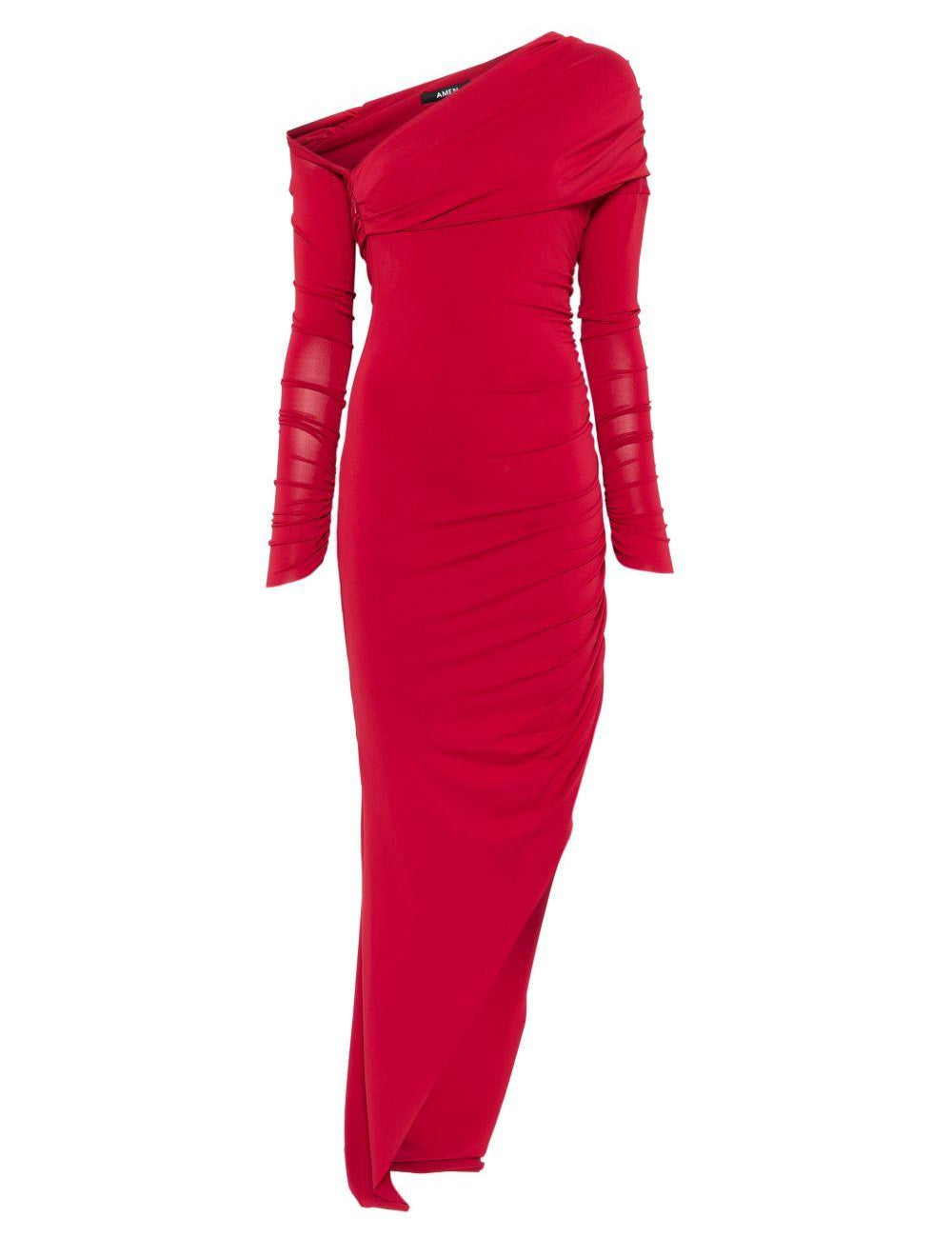 Abito asimmetrico in rosso Amen - donna 