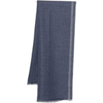 Sciarpa con frange in blu Brunello cucinelli - uomo 