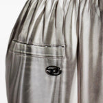 Pantaloni a gamba ampia elasticizzati in argento Diesel - donna 