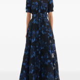 Abito Alexandra lungo a fiori in blu Rebecca vallance - donna 