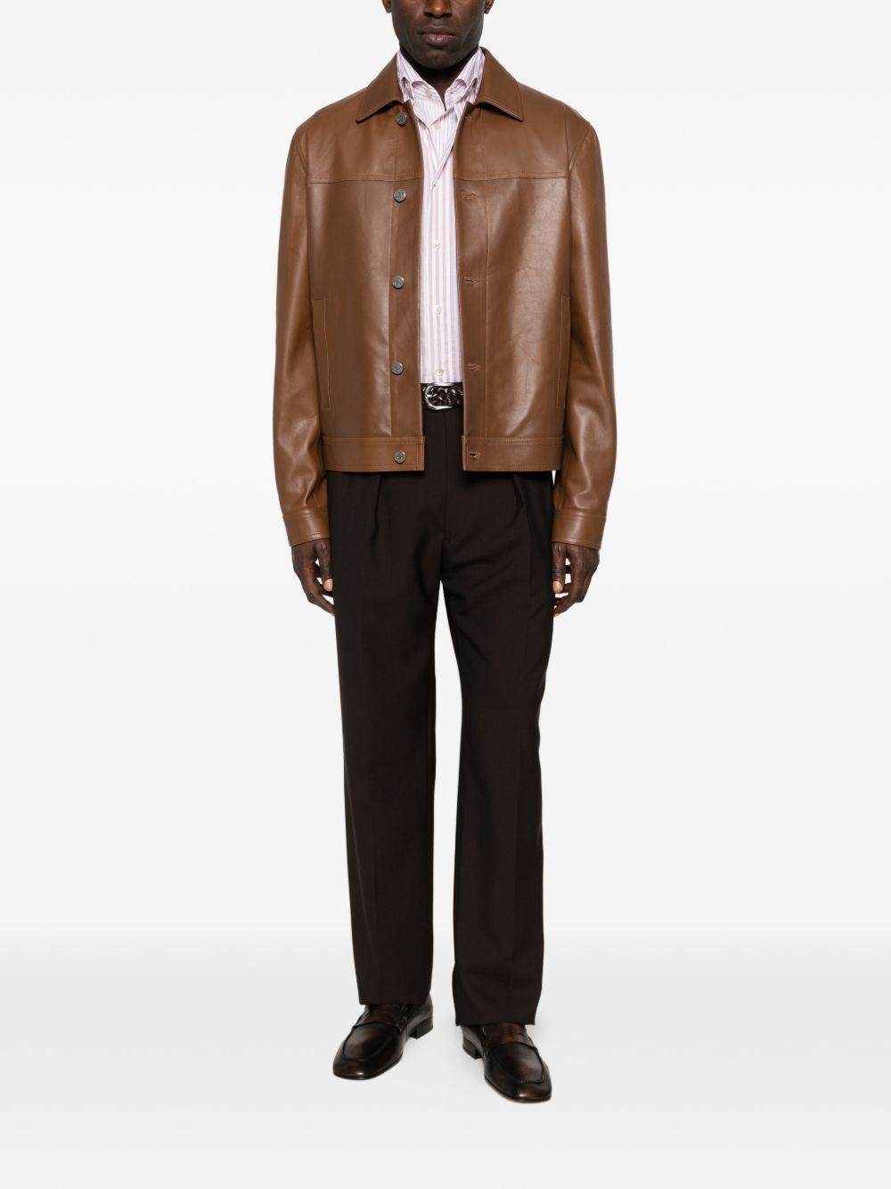 Pantaloni plissé  in marrone Caruso - uomo 