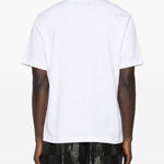 T-shirt a maniche corte con logo  in bianco 