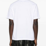 T-shirt a maniche corte con logo  in bianco 