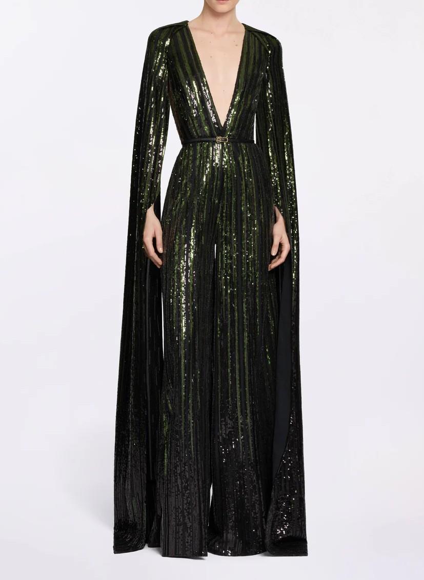Tuta Intera Con Paillettes in nero Elie saab - donna 