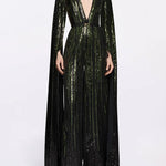 Tuta Intera Con Paillettes in nero Elie saab - donna 