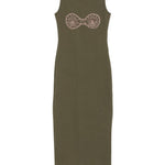 Abito con dettaglio all'uncinetto in verde khaki Magda Butrym - donna 