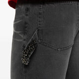 Jeans con risvolto in grigio Simone rocha - uomo 