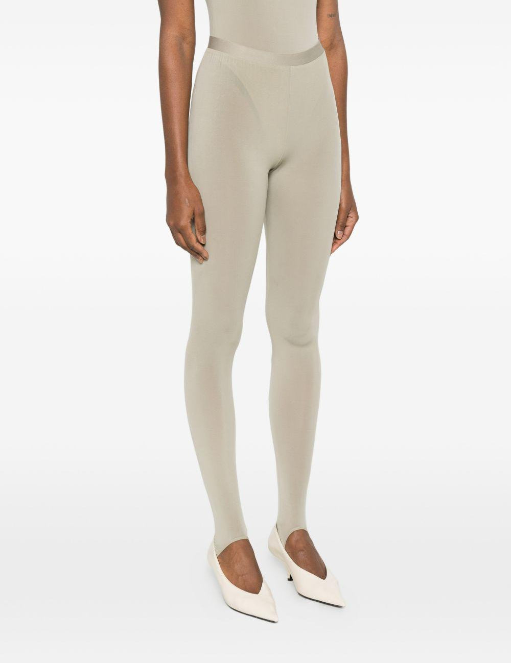 Leggings con staffa in beige Wardrobe.Nyc - donna 