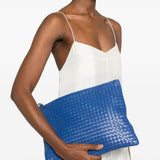 Clutch intrecciato A4 in blu Dragon diffusion - donna 