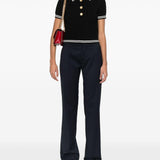 Pantaloni a gamba dritta in blu Alessandra rich - donna 