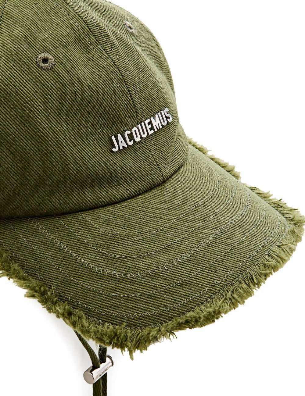 Cappello con orlo sfrangiato in verde Jacquemus - unisex 