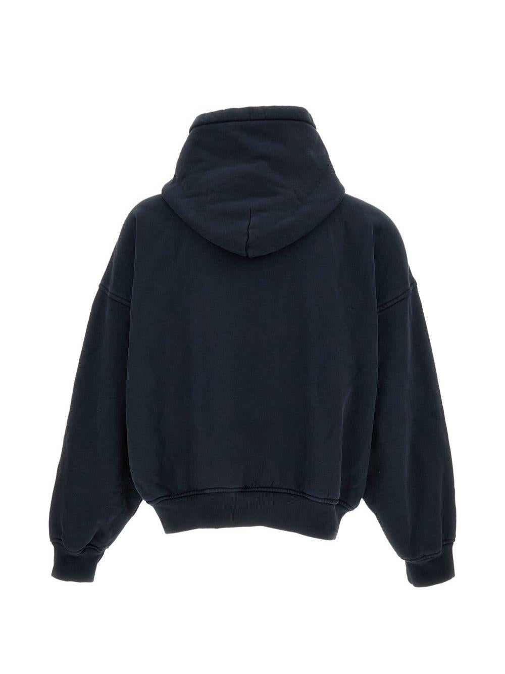 Felpa con tasca a marsupio in nero Rhude - uomo 