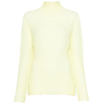 Top a maniche lunghe con design plissettato in giallo lime Issey miyake  - donna 