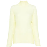 Top a maniche lunghe con design plissettato in giallo lime Issey miyake  - donna 
