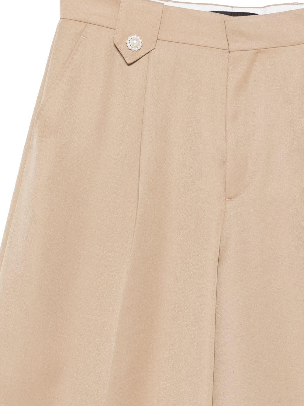 Shorts con dettaglio a bottone in beige Simone rocha - donna 