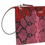 borsa clutch stampa animalier multicolor ganni - donna 