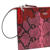 borsa clutch stampa animalier multicolor ganni - donna 