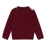 Cardigan a rombi in bordeaux Ganni - donna 
