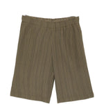 Pantaloncini elasticizzati con pieghe in verde Gongdid design - uomo 
