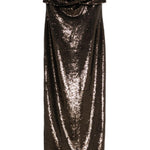 Abito senza spalline con paillettes in marrone Roland mouret - donna 