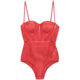 Body a corsetto Rebellion in rosso Zimmermann - donna 