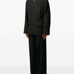 Caban oversize a collo alto in grigio scuro Ami Paris - donna 